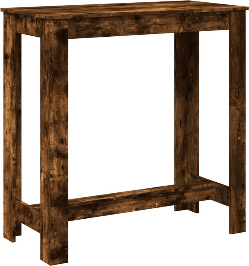 VidaXL Bartafel 102x50x103 5 cm bewerkt hout gerookt eikenkleurig Bartafel Bartafels Statafel Statafeltje