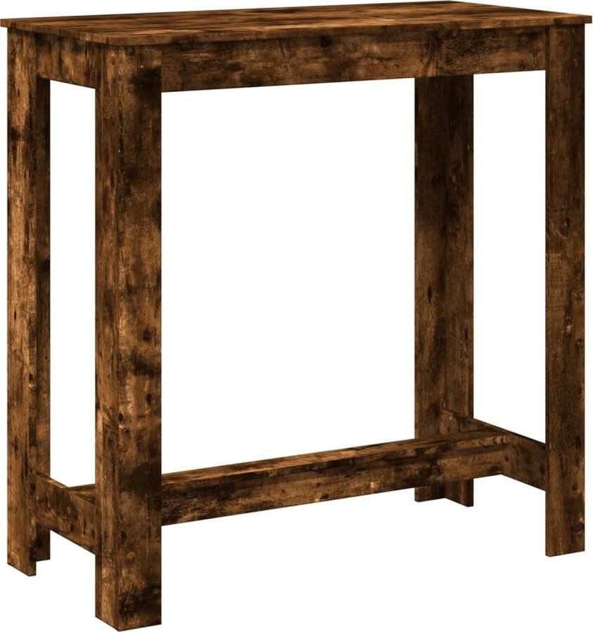 VidaXL Bartafel 102x50x103 5 cm bewerkt hout gerookt eikenkleurig