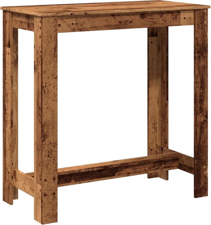 VidaXL Bartafel 102x50x103 5 cm bewerkt hout oud houtkleurig