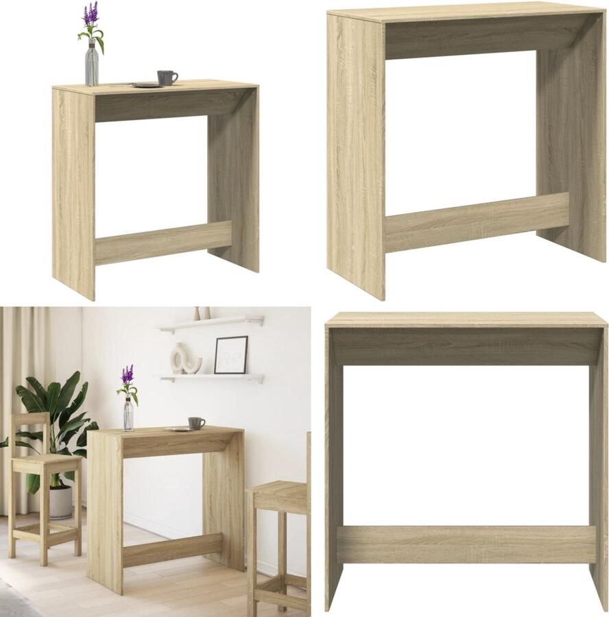 VidaXL Bartafel 102x50x103 5 cm bewerkt hout sonoma eikenkleur Bartafel Bartafels Statafel Statafeltje