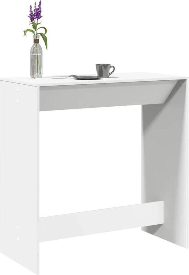 VidaXL Bartafel 102x50x103 5 cm bewerkt hout wit - Foto 2
