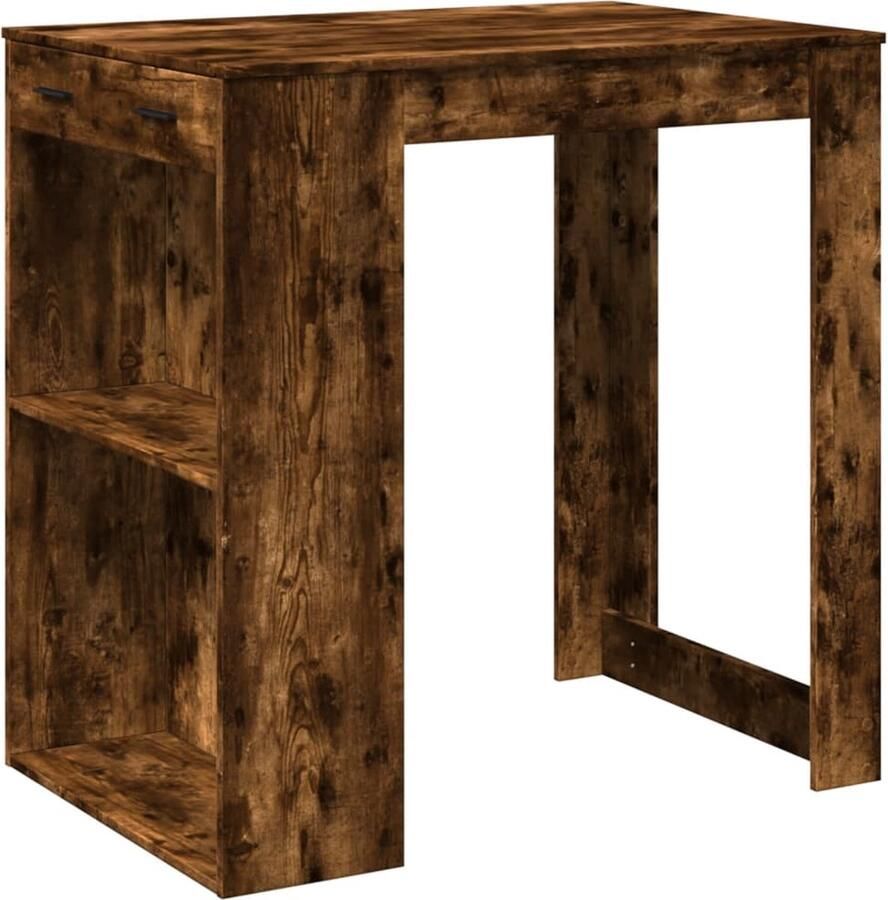 VidaXL Bartafel 102x70x103 5 cm bewerkt hout gerookt eikenkleurig