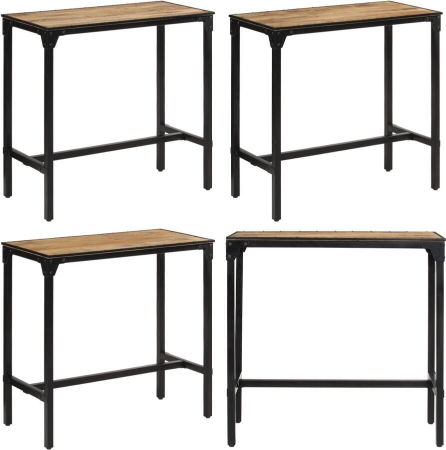 VidaXL Bartafel 110x55x107 cm massief ruw mangohout Tuinbartafel Tuinbartafels Bartafel Buiten Bartafel