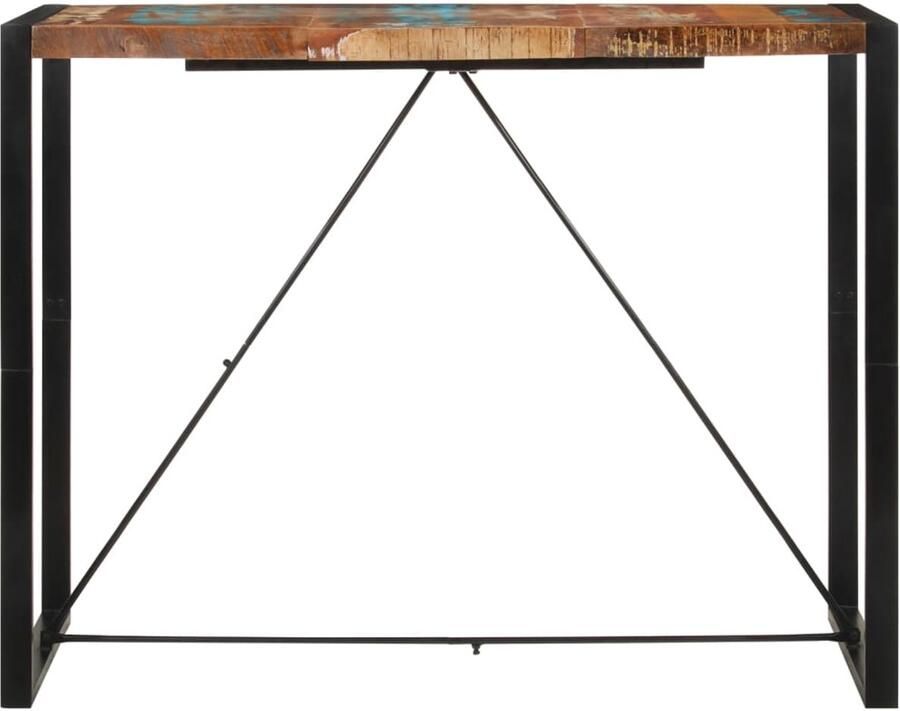 VidaXL Bartafel 140x70x110 cm gerecycled massief hout