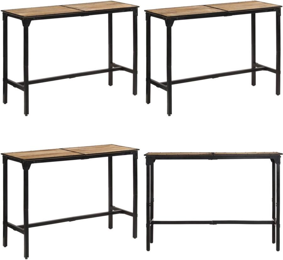 VidaXL Bartafel 150x55x107 cm massief ruw mangohout Tuinbartafel Tuinbartafels Bartafel Buiten Bartafel