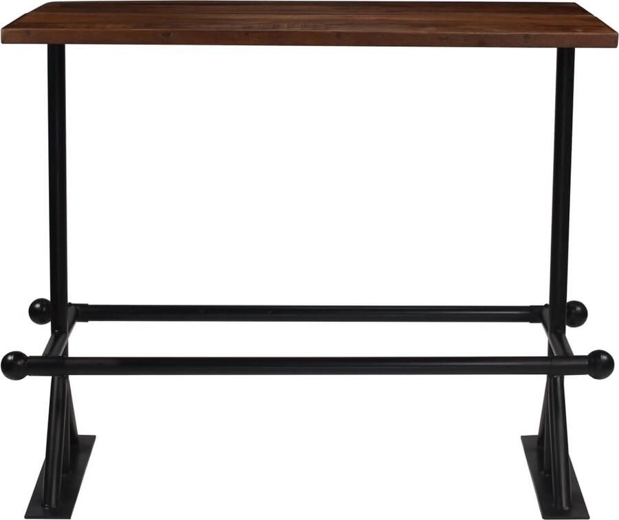 VidaXL Bartafel 150x70x107 cm gerecycled hout Industriele Bartafel Vintage Bartafel Houten Bartafel Bruine Bartafel Stapelbartafel Eetkamerstoel