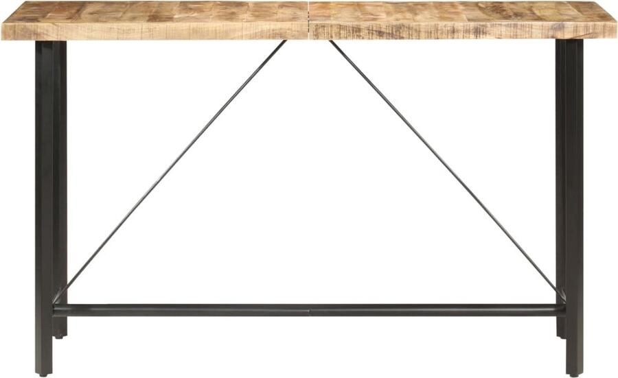 VidaXL Bartafel 180x70x107 cm Mangohout en IJzer Bartafel Industrieel Design Mangohout Bruine Meubelen Salontafel Keukenmeubilair Eetkamerstoel Koopavond Cadeau Ideeën