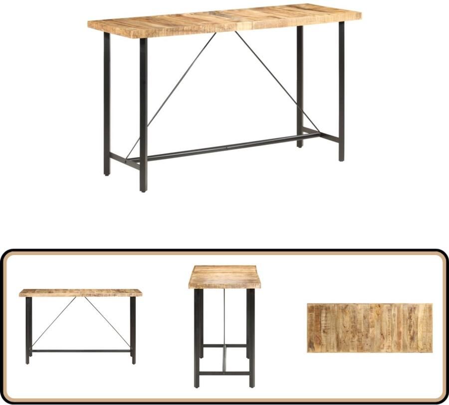 VidaXL -Bartafel-180x70x107-cm-ruw-mangohout