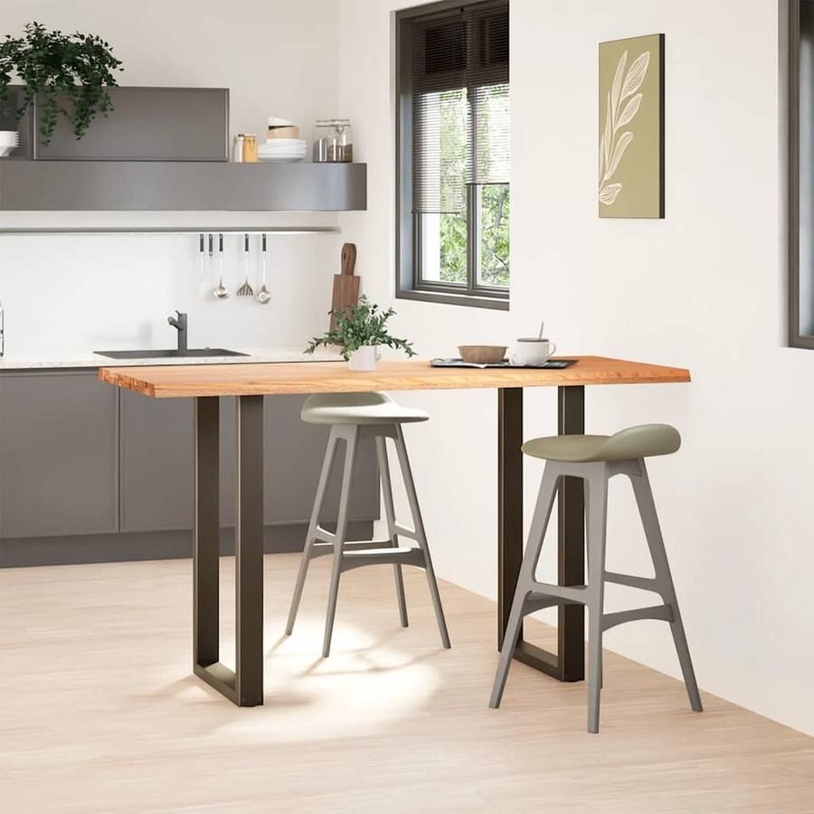 VidaXL Bartafel rechthoekig 180x80x102 cm massief eikenhout lichtbruin