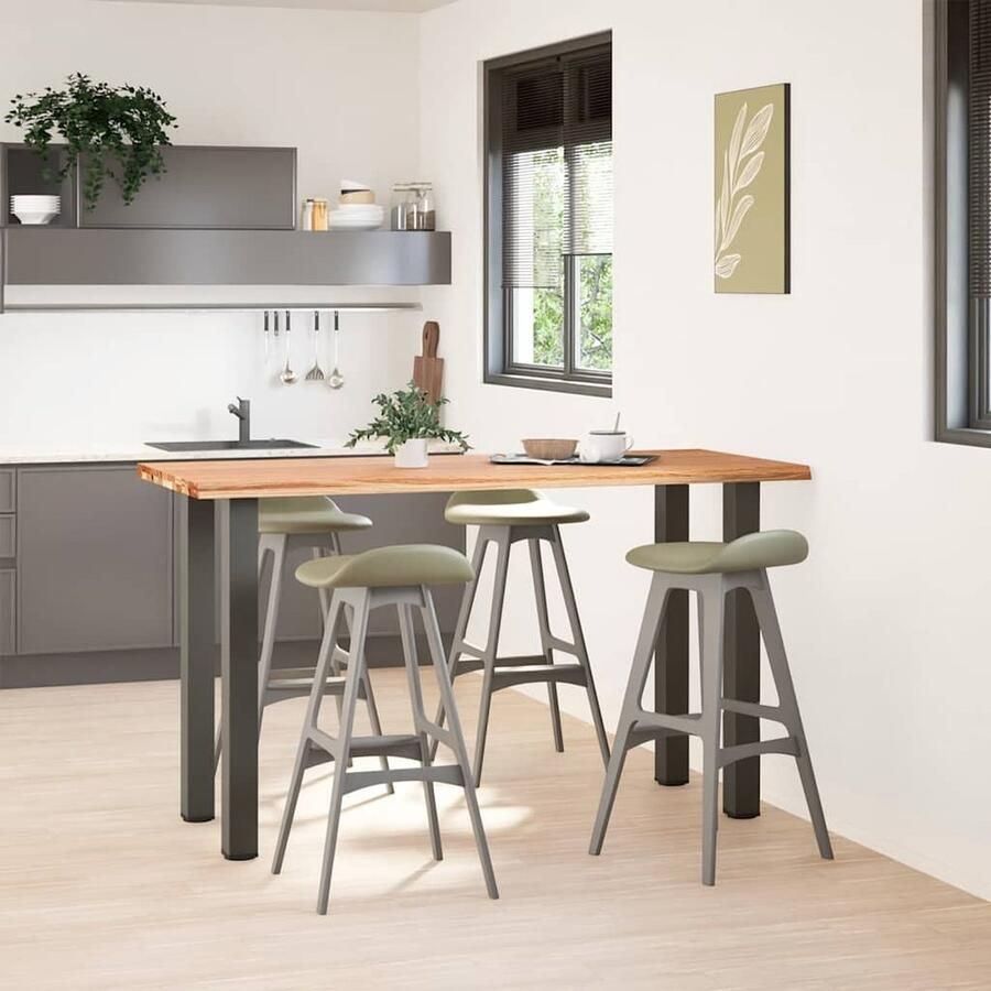 VidaXL Bartafel 180x80x102 cm massief eikenhout Bartafel Eetkamertafel Eikenhouten Tafel Salontafel Industriële Tafel Landelijke Tafel Vintage Tafel Hoge Tafel