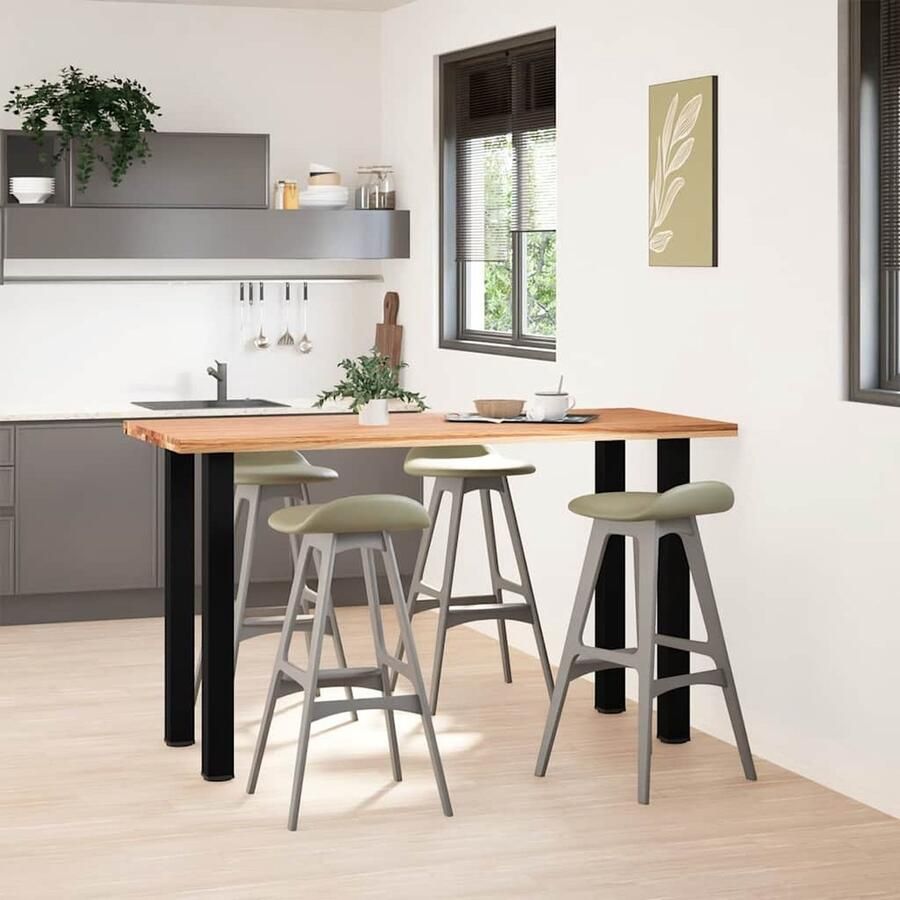 VidaXL Bartafel 180x80x102 cm Massief Eikenhout Bartafel Eikenhouten Tafel Eetkamertafel Salontafel Industriële Tafel Vintage Tafel Modern Tafel Hoge Tafel