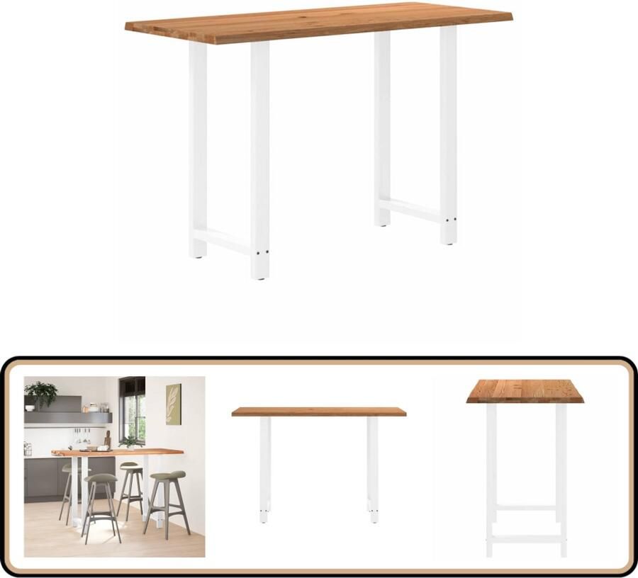 VidaXL Bartafel 180x80x112 cm Massief eikenhout Bartafel Bartafels Bartoptafel Pubtafel