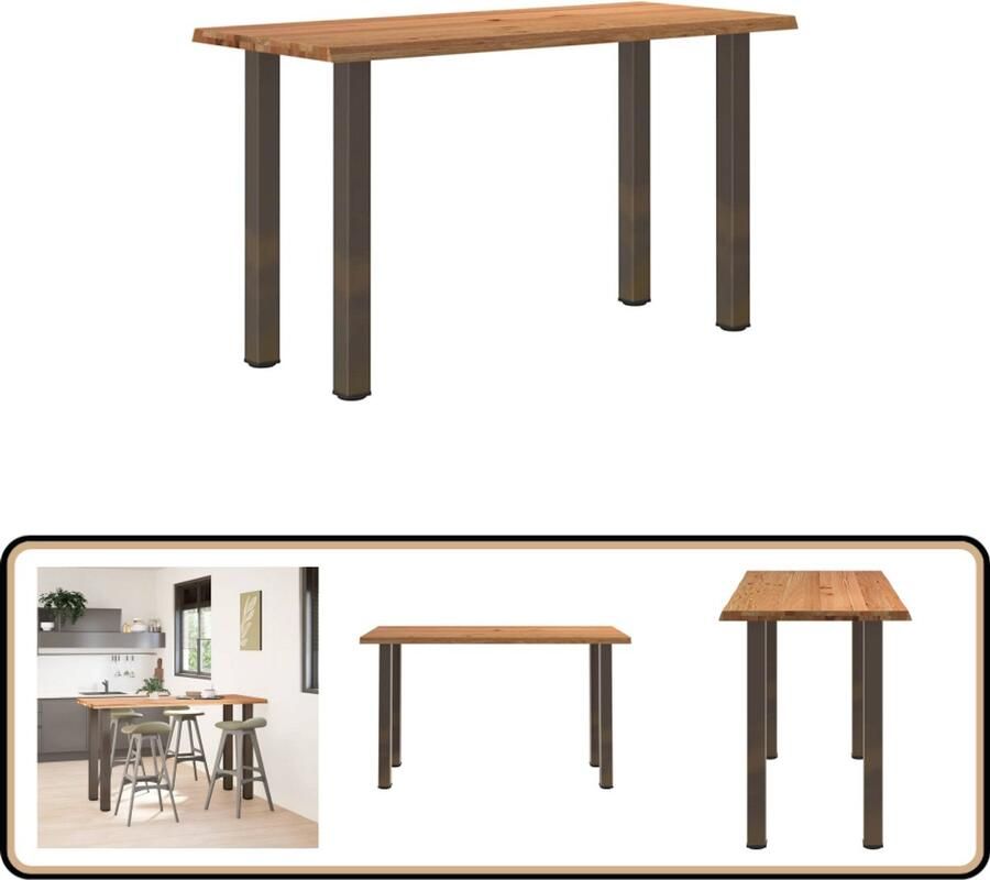 VidaXL Bartafel 180x80x92 cm Massief Eikenhout Bartafel Bartafels Bartoptafel Pubtafel