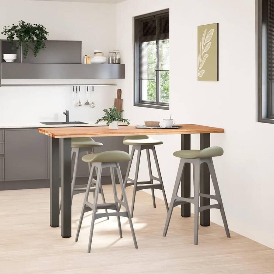 VidaXL Bartafel 180x80x92 cm Massief Eikenhout Bartafel Eikenhouten Tafel Salontafel Eetkamertafel Industriële Tafel Landelijke Tafel Vintage Tafel Hoge Tafel