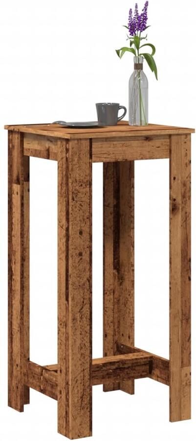 VidaXL Bartafel 51x50x103 5 cm bewerkt hout oud houtkleurig