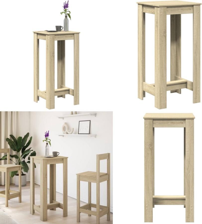 VidaXL Bartafel 51x50x103 5 cm bewerkt hout sonoma eikenkleurig - Foto 3