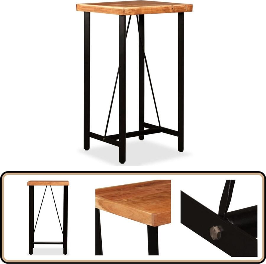 VidaXL -Bartafel-60x60x107-cm-massief-acaciahout - Foto 3