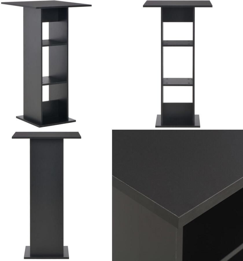 VidaXL Bartafel 60x60x110 cm zwart Bartafel Bartafels Bistrotafel Bistrotafels