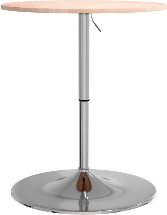 VidaXL Bartafel Massief Eikenhout Verstelbaar Bartafel Eikenhout Verstelbare Bartafel Hoge Bartafel Salontafel Barset Lounge Set