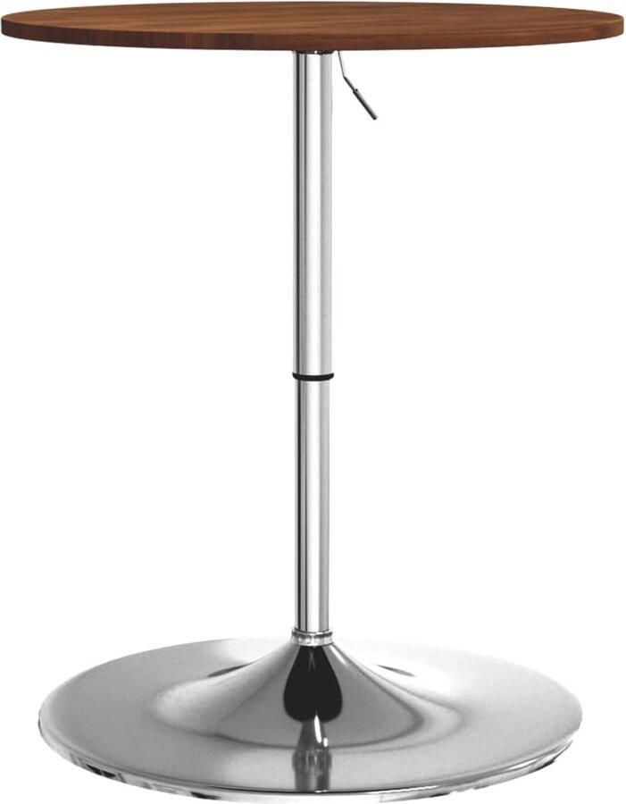 VidaXL Bartafel 60x89 5 cm Massief eikenhout Donkerbruin Bartafel Eikenhouten Tafel Massief Hout Verhogbare Bartafel Salontafel Keukenbar