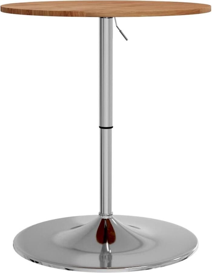 VidaXL Bartafel Ø 60x89 5 cm massief eikenhout lichtbruin