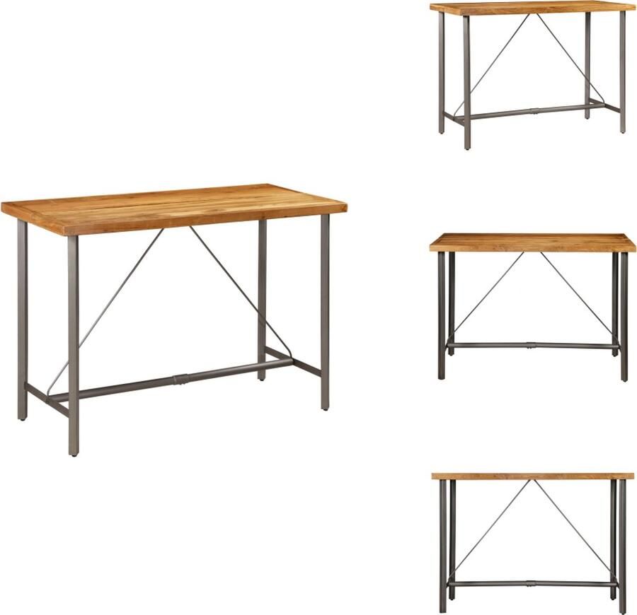 VidaXL Bartafel Bartafels Bar Tafel Bar Tafels Bartafel 150x70x106 cm massief gerecycled teakhout