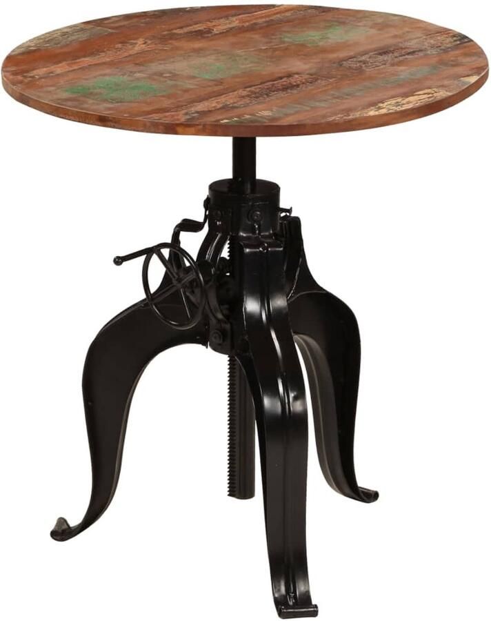 VidaXL Bartafel Bartafels Bar Tafel Bar Tafels Bartafel 75x(76-110) cm massief gerecycled hout