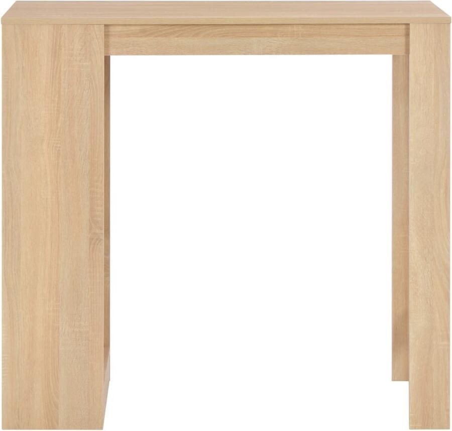 VidaXL Bartafel Bartafels Bistrotafel Bistrotafels Bartafel met schap 110x50x103 cm eikenkleurig