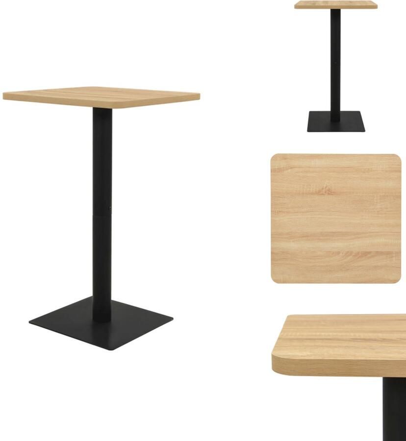 VidaXL Bartafel Bartafels Bistrotafel Bistrotafels Bistrotafel 78 5x78 5x107 cm eikenkleurig