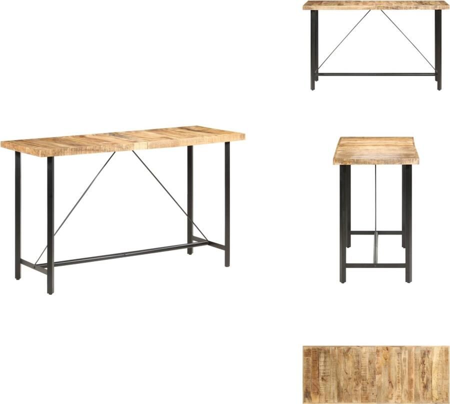 VidaXL Bartafel Bartafels Eettafel Eettafels Bartafel 180x70x107 cm ruw mangohout