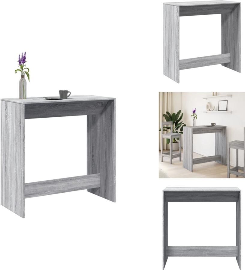 VidaXL Bartafel 102x50x103 5 cm bewerkt hout grijs sonoma eikenkleur - Foto 2