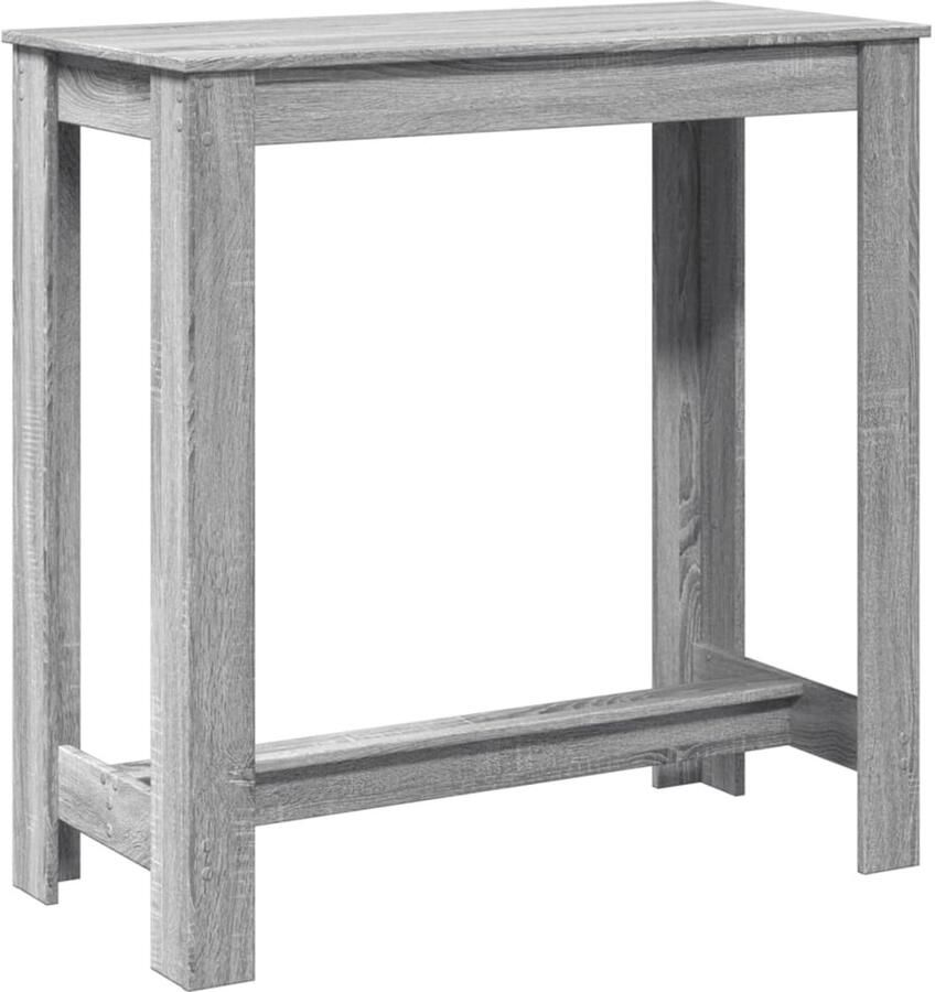VidaXL Bartafel Bartafels Statafel Statafeltje Bartafel 102x50x103 5 cm bewerkt hout grijs sonoma eikenkleurig
