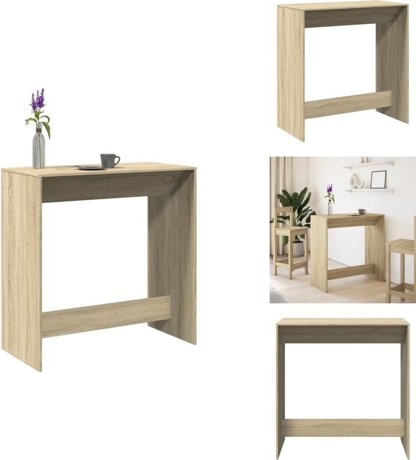 VidaXL Bartafel Bartafels Statafel Statafeltje Bartafel 102x50x103 5 cm bewerkt hout sonoma eikenkleur