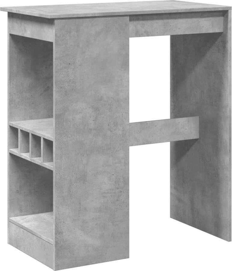 VidaXL Draaiend Moment Draaibare Sleutel Bartafel met rekken 90x47 5x103 5 cm bewerkt hout betongrijs Gereedschapset Mechanica Klikmechanisme