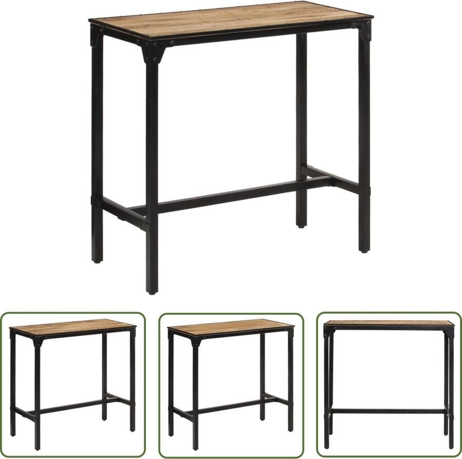 The Living Store Mangohouten Bartafel 110 x 55 x 107 cm Duurzaam Massief Hout Mangoholzen Bartafel Bruin Buitenbartafel Tuintafel Bartafel Kopen