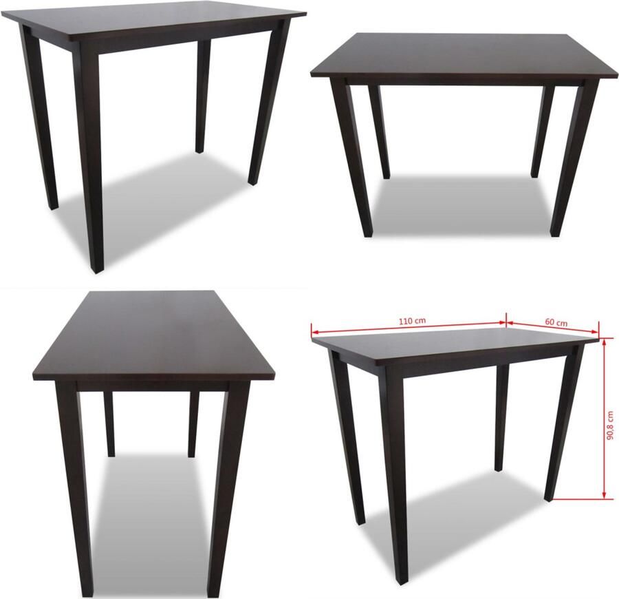 VidaXL Bartafel hout bruin Bartafel Bartafels Bar Tafel Bar Tafels