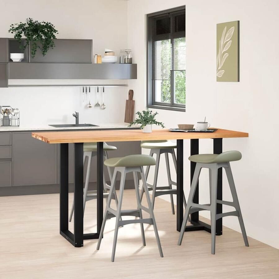 VidaXL Bartafel massief eiken 200x80x92 cm Bartafel Bartafels Bartoptafel Pubtafel