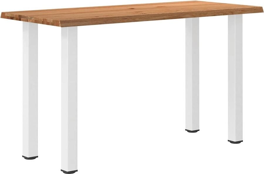 VidaXL Eettafel rechthoekig 180x80x102 cm massief eikenhout lichtbruin - Foto 2