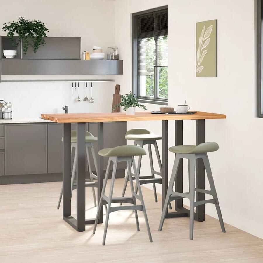 VidaXL Bartafel 180x80x102 cm Massief Eikenhout Bartafel Eetkamertafel Eikenhouten Tafel Salontafel Industriële Tafel Design Tafel Vintage Tafel Rustieke Tafel