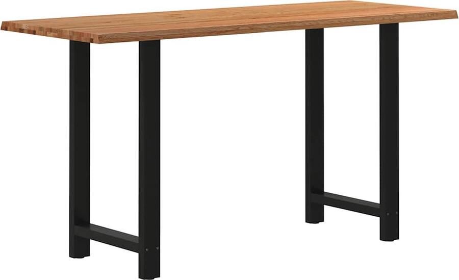 VidaXL Eettafel rechthoekig 180x80x112 cm massief eikenhout lichtbruin