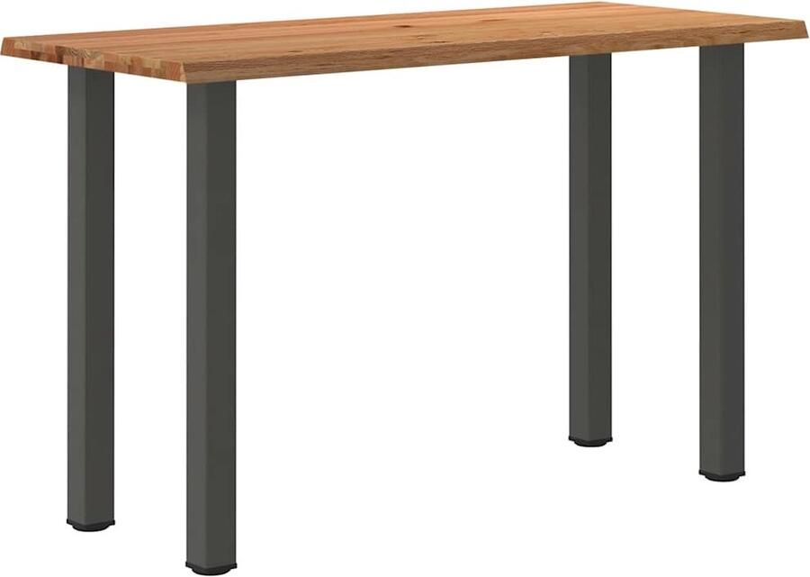 VidaXL Eettafel rechthoekig 180x80x112 cm massief eikenhout lichtbruin