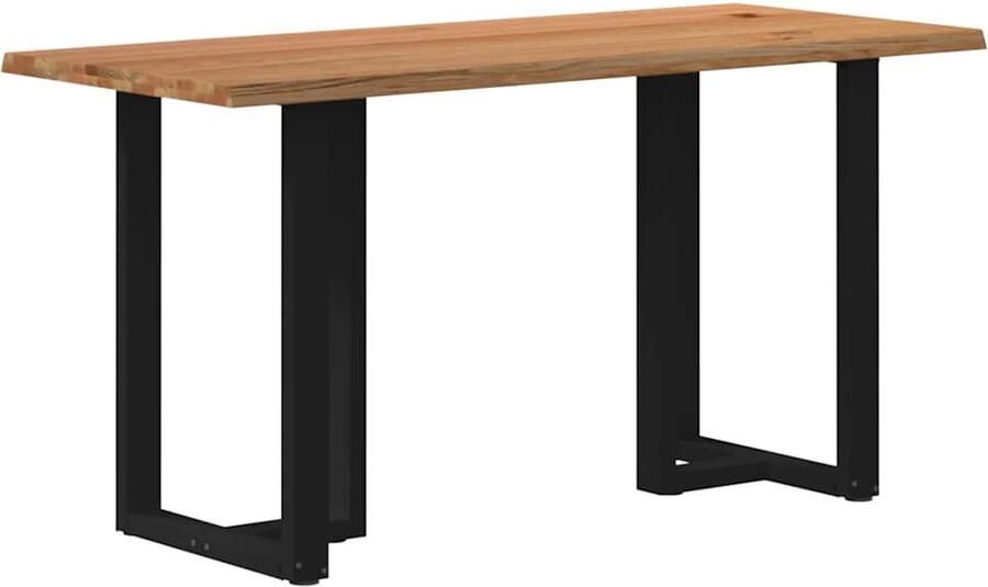 VidaXL Eettafel rechthoekig 180x80x92 cm massief eikenhout lichtbruin - Foto 4