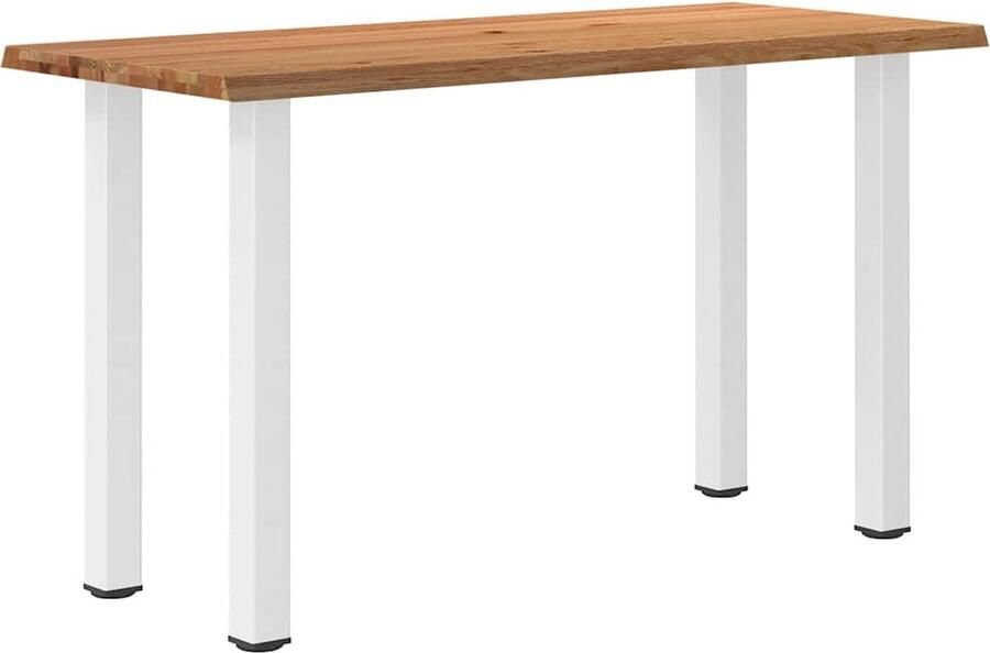 VidaXL Eettafel rechthoekig 180x80x92 cm massief eikenhout lichtbruin - Foto 3