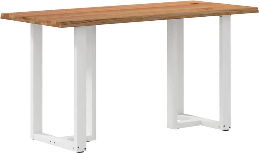 VidaXL Eettafel rechthoekig 200x80x92 cm massief eikenhout lichtbruin - Foto 3