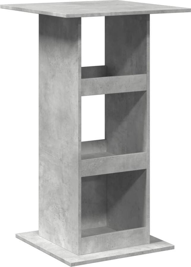 VidaXL Bartafel met opbergruimte 60x60x102 cm bewerkt hout betongrijs