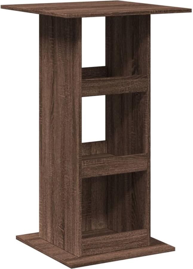 VidaXL Bartafel met opbergruimte 60x60x102 cm hout bruin eikenkleur