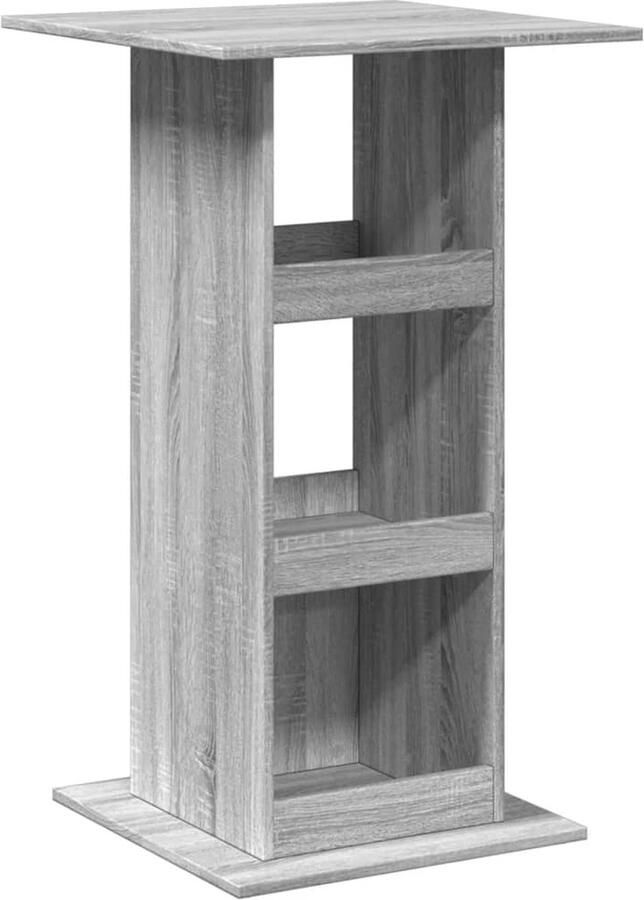 VidaXL Bartafel met opbergruimte 60x60x102 cm hout grijs sonoma eiken