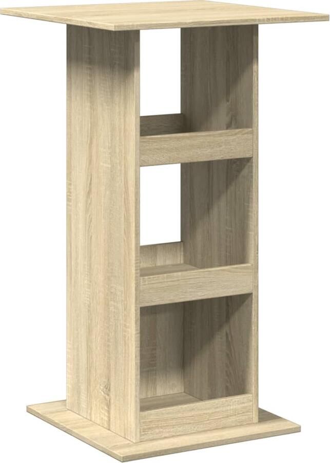 VidaXL Bartafel met opbergruimte 60x60x102 cm hout sonoma eikenkleurig