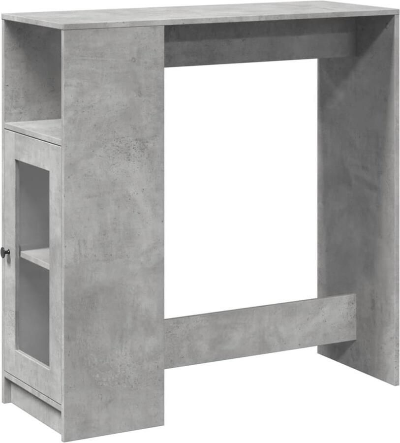 VidaXL Bartafel met rekken 101x40x103 5 cm bewerkt hout betongrijs