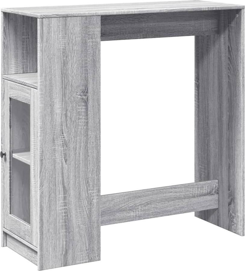 VidaXL Bartafel met rekken 101x40x103 5 cm bewerkt hout grijs sonoma